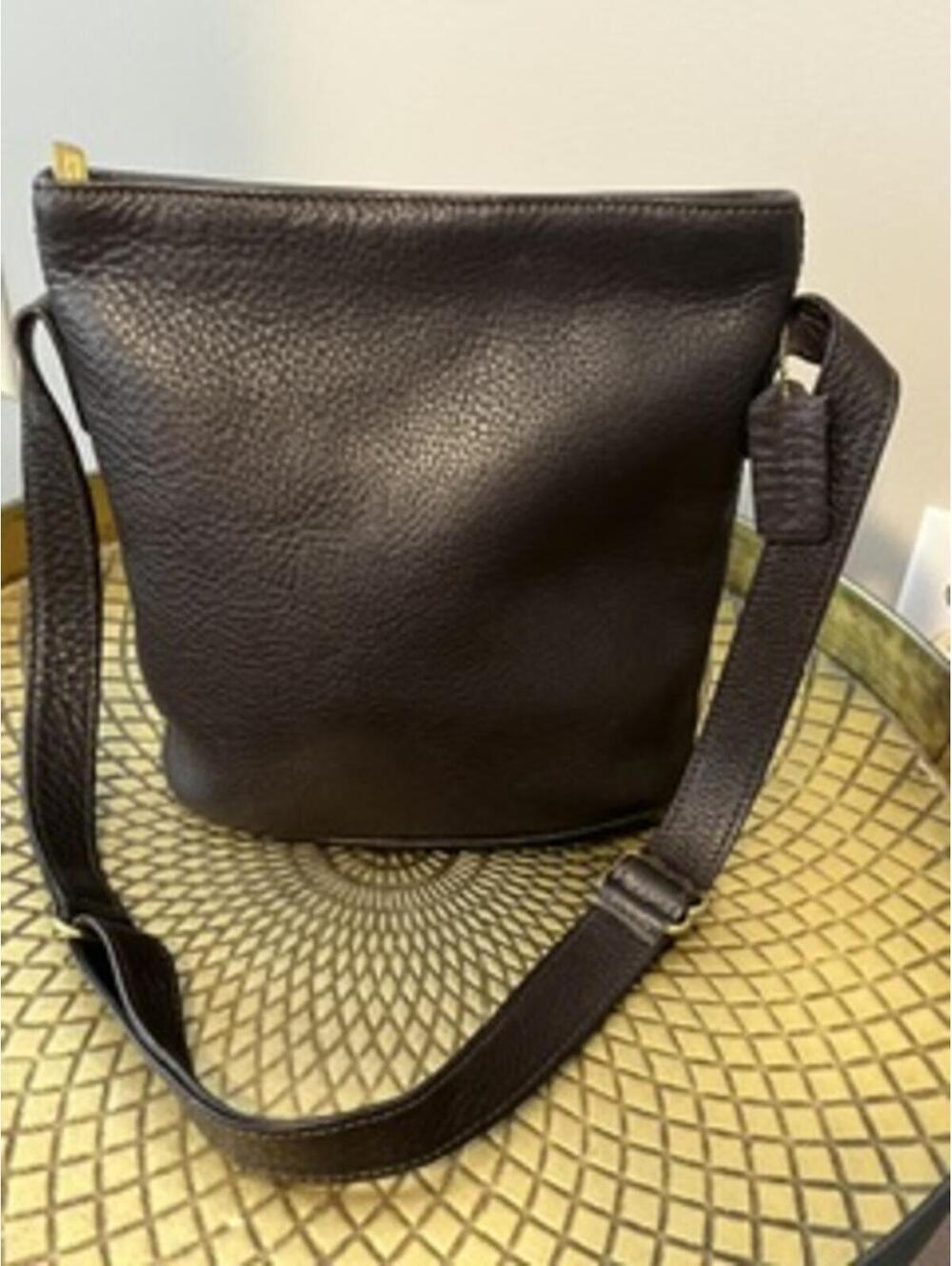 Vintage Coach Sonoma Small Bucket Bag Espresso Pebbled Leather 4907 1995